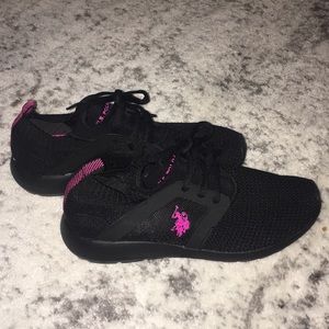 Black and Pink Polo Sneakers